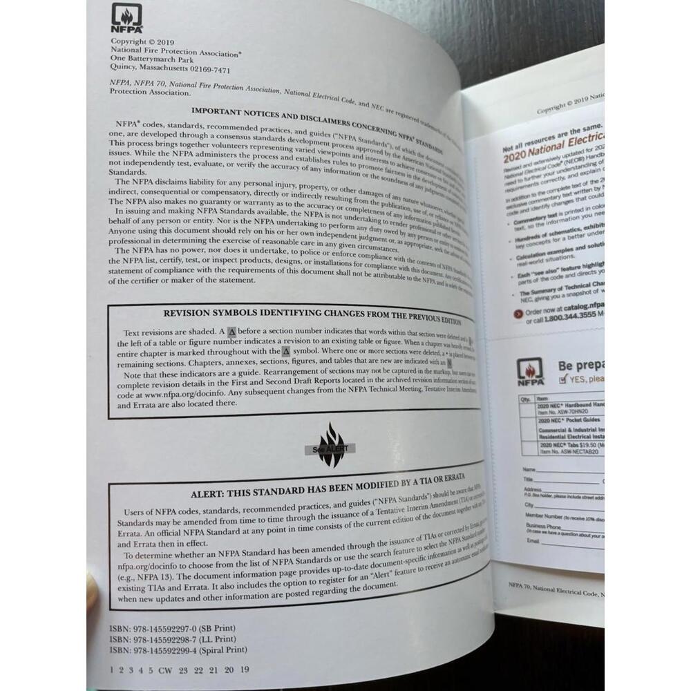 NFPA 70 National Electrical Code 2020 Edition Paperback  978-1455922970 - Picture 2 of 4